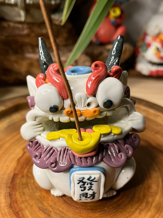 Mahjong makes money Pixiu incense burner